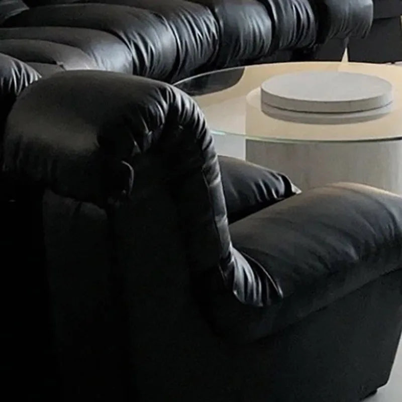 Modern Living Room Sofas Luxury Minimalist Recliner Sectional Leather Sofa Arm Lounge Sectional Curved Fauteuil Salon Decoration