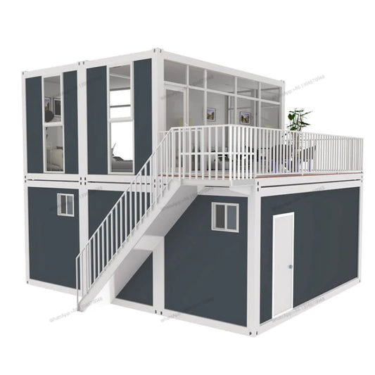 Modern Luxury Prefabricated Residential Duplex 2 Bedroom Modular Housing Container