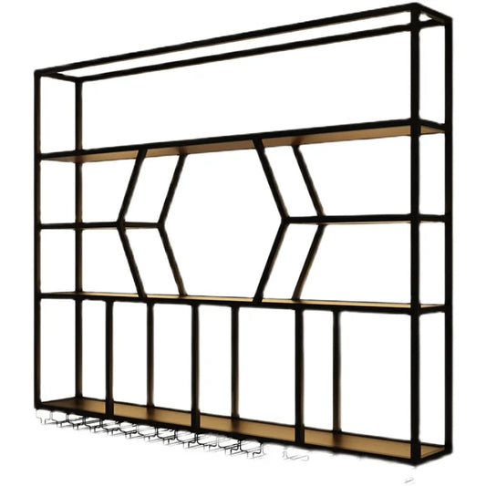 Modern Wall Bar Cabinet Shelf Bottles Metal Luxury Vino Home Wine Holder Restaurant House Beer Stojak Na Wino Bar Decorations