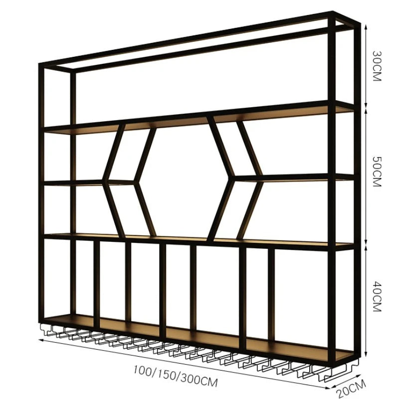 Modern Wall Bar Cabinet Shelf Bottles Metal Luxury Vino Home Wine Holder Restaurant House Beer Stojak Na Wino Bar Decorations