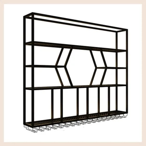Modern Wall Bar Cabinet Shelf Bottles Metal Luxury Vino Home Wine Holder Restaurant House Beer Stojak Na Wino Bar Decorations