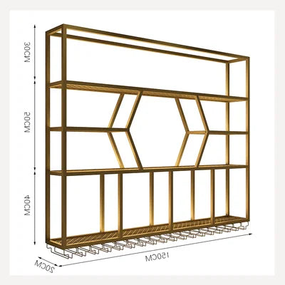 Modern Wall Bar Cabinet Shelf Bottles Metal Luxury Vino Home Wine Holder Restaurant House Beer Stojak Na Wino Bar Decorations