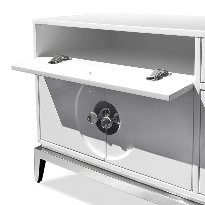 Modern and simple solid wood custom light luxury white small apartment decoration cabinet fully equipped multifunctional entranc