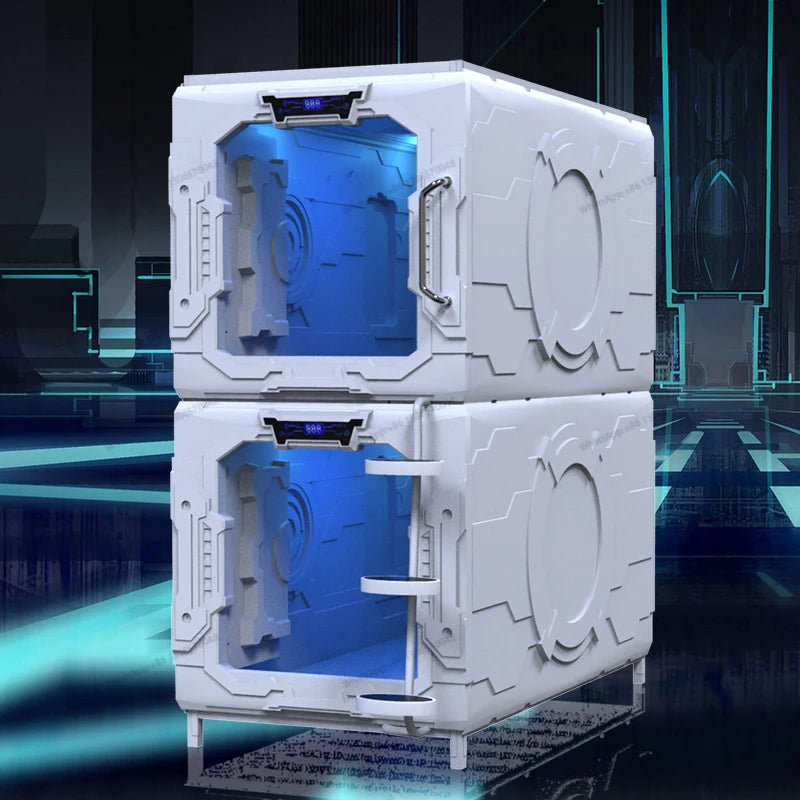 Modern capsule esports hotel bed, space cabin sleep bed, mini cabin, Japanese style vertical cabin, single student boarding and