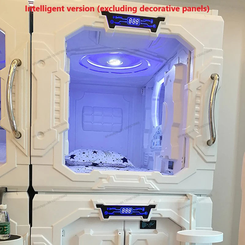 Modern capsule esports hotel bed, space cabin sleep bed, mini cabin, Japanese style vertical cabin, single student boarding and