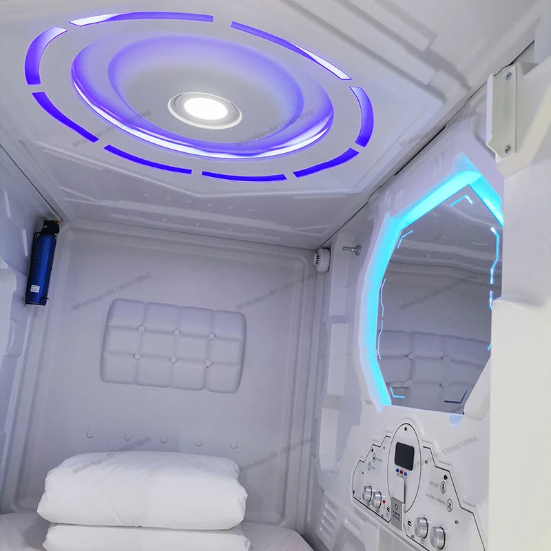 Modern capsule esports hotel bed, space cabin sleep bed, mini cabin, Japanese style vertical cabin, single student boarding and