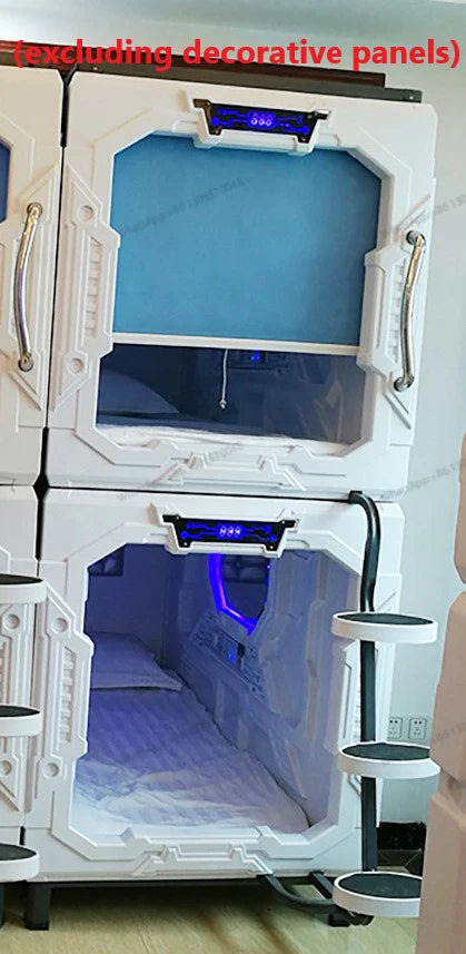 Modern capsule esports hotel bed, space cabin sleep bed, mini cabin, Japanese style vertical cabin, single student boarding and