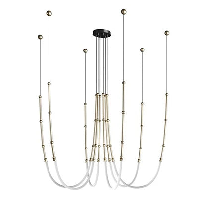 Modern designer villa simple duplex floor lotf stairwell chandelier