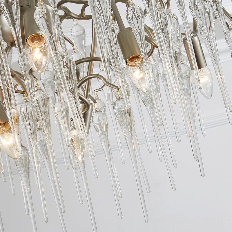 Modern living room chandelier crystal personality simple villa dining room bedroom French designer model office lamps