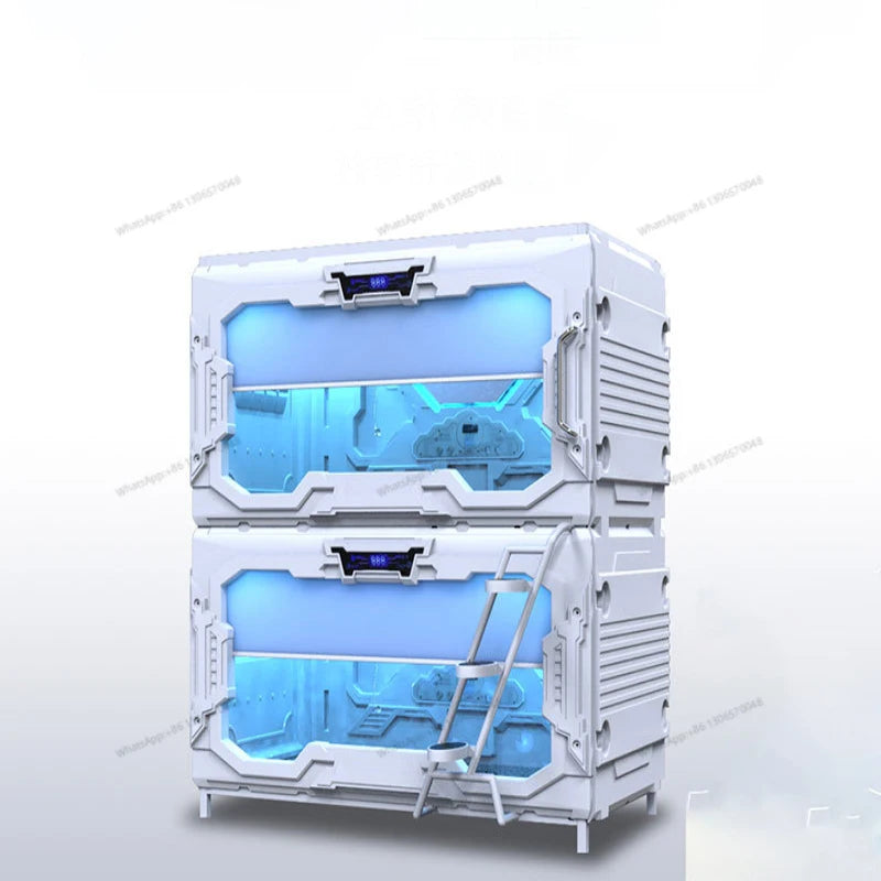 Modern minimalist large opening space capsule bed, esports hotel, school dormitory, single person up and down bunk, Japanese cap