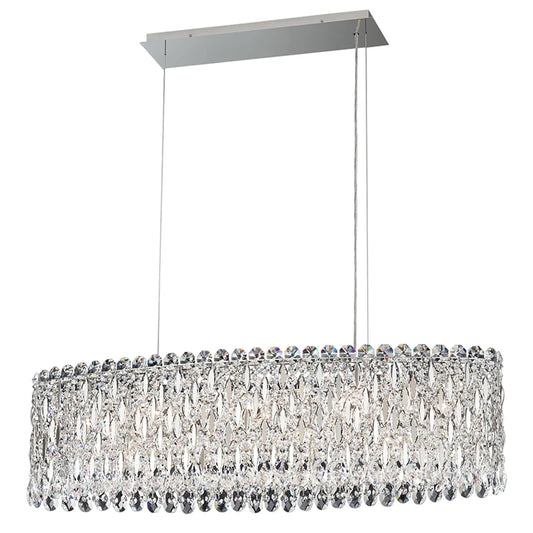 Modern minimalist restaurant crystal long chandelier model house villa bar imported Egyptian crystal lamps