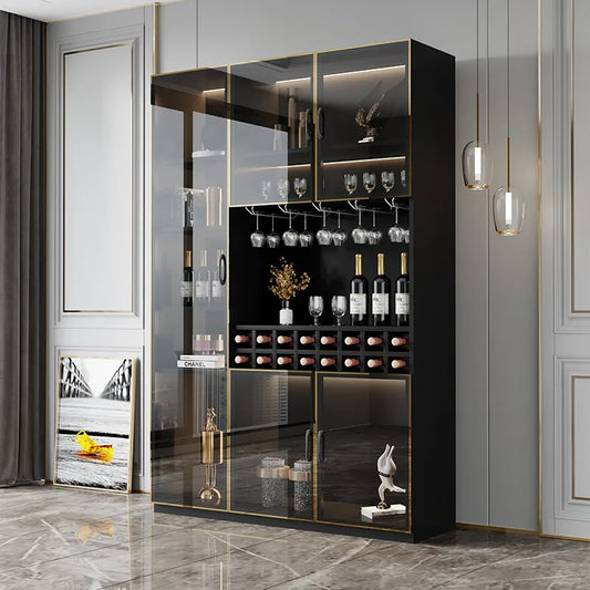 Modern minimalist wine cabinet against the wall living room home glass door custom restaurant wine cabinet