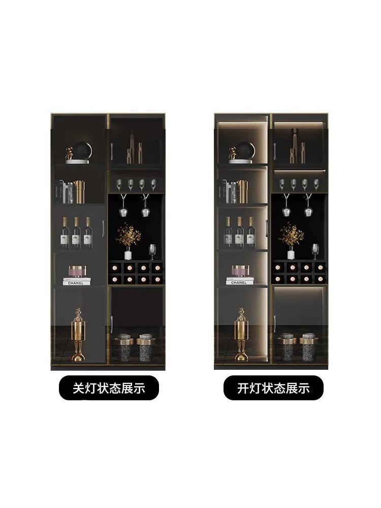 Modern minimalist wine cabinet against the wall living room home glass door custom restaurant wine cabinet