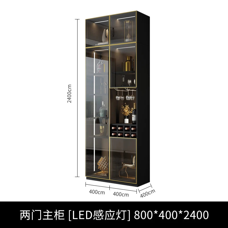 Modern minimalist wine cabinet against the wall living room home glass door custom restaurant wine cabinet