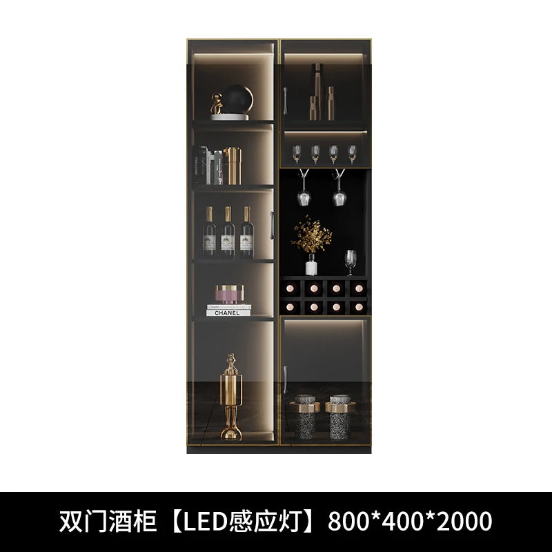 Modern minimalist wine cabinet against the wall living room home glass door custom restaurant wine cabinet