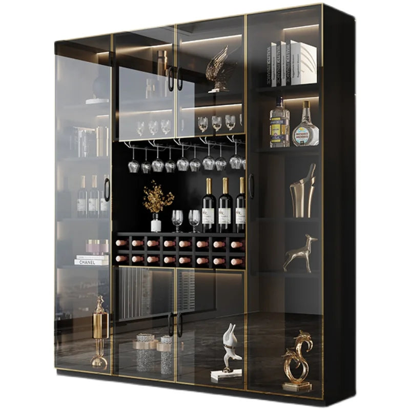 Modern minimalist wine cabinet against the wall living room home glass door custom restaurant wine cabinet