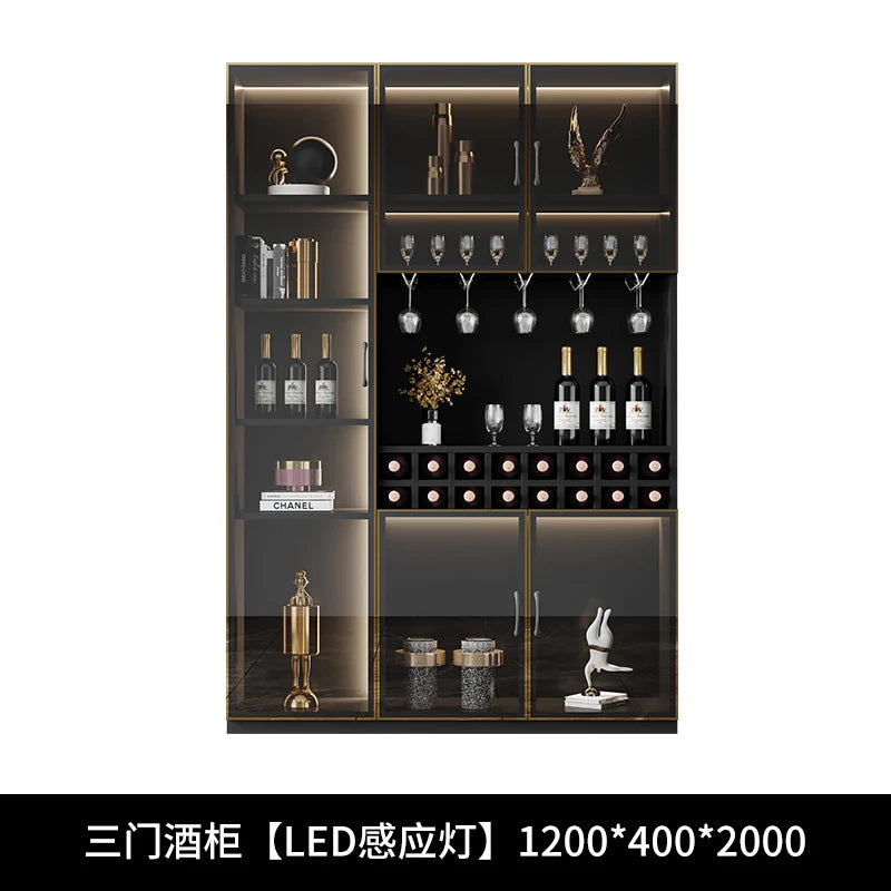 Modern minimalist wine cabinet against the wall living room home glass door custom restaurant wine cabinet