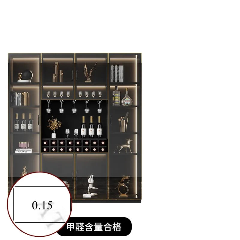 Modern minimalist wine cabinet against the wall living room home glass door custom restaurant wine cabinet