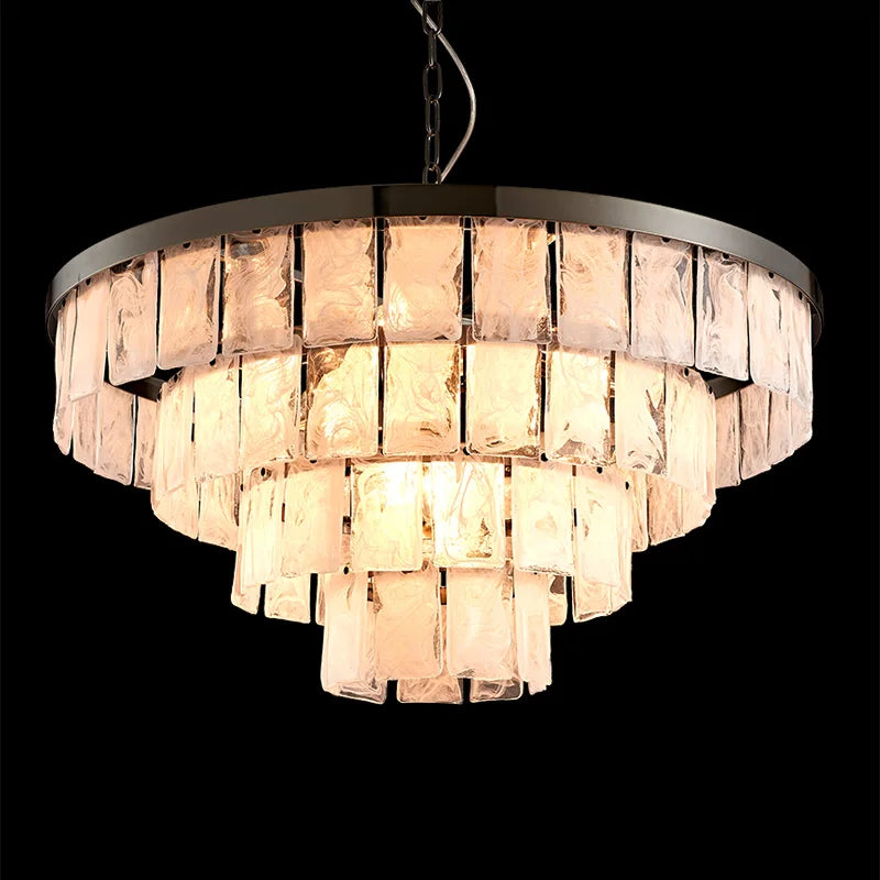 Modern new Chinese marble living room chandelier simple round dining room bedroom villa hotel private room lamps