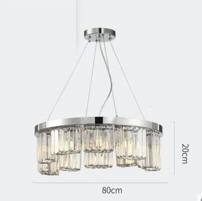 Modern silver crystal chandelier designer irregular shape living room lamp simple creative villa hotel LED chandelier