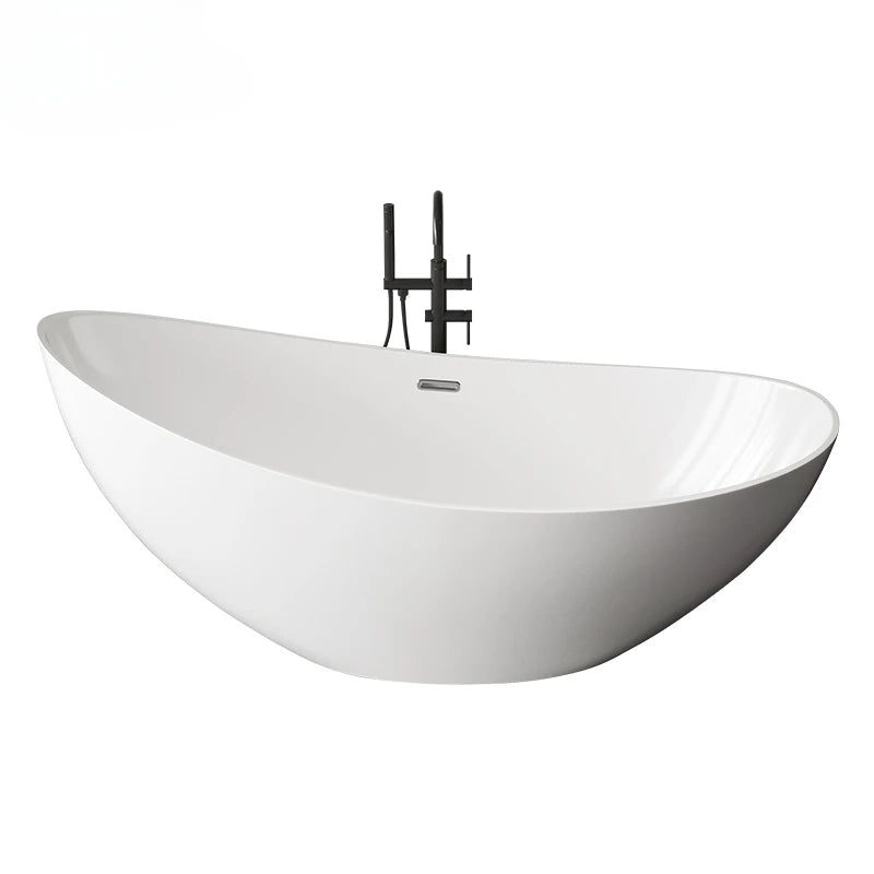 Moon shaped acrylic bathtub seamless hotel home independent bathtub