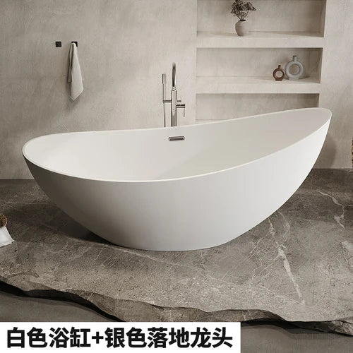 Moon shaped acrylic bathtub seamless hotel home independent bathtub