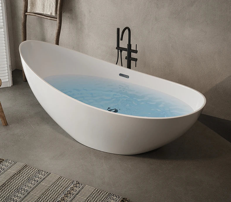 Moon shaped acrylic bathtub seamless hotel home independent bathtub
