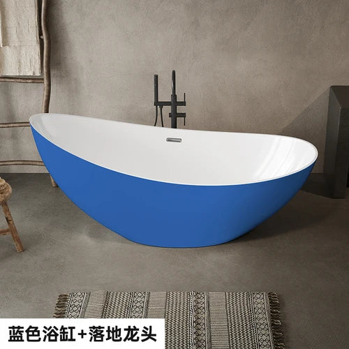 Moon shaped acrylic bathtub seamless hotel home independent bathtub