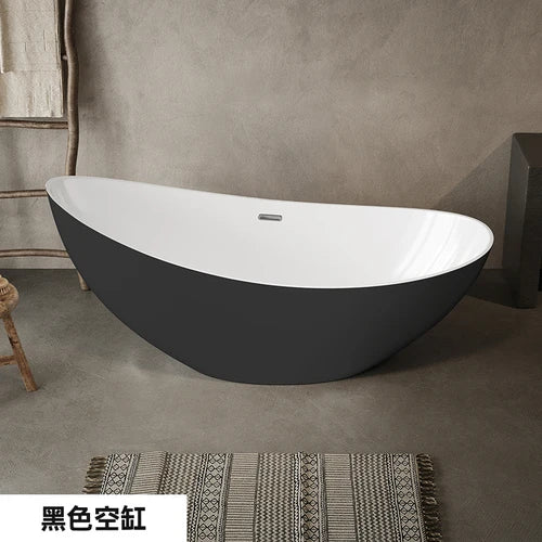 Moon shaped acrylic bathtub seamless hotel home independent bathtub