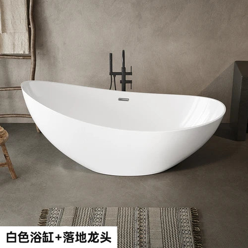 Moon shaped acrylic bathtub seamless hotel home independent bathtub
