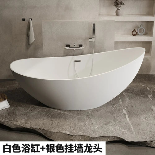 Moon shaped acrylic bathtub seamless hotel home independent bathtub