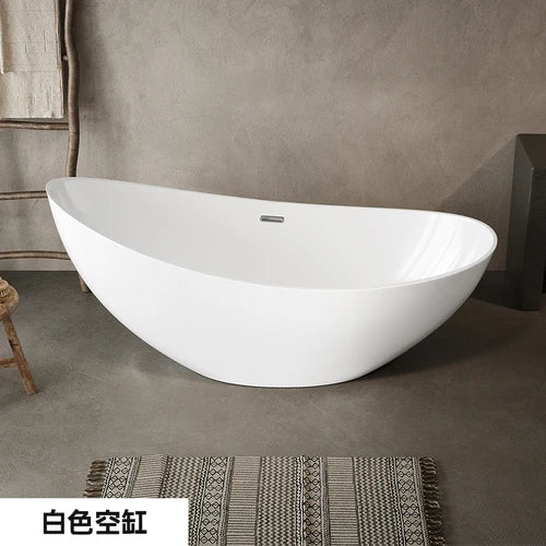 Moon shaped acrylic bathtub seamless hotel home independent bathtub