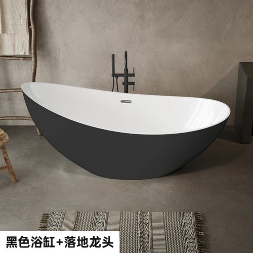 Moon shaped acrylic bathtub seamless hotel home independent bathtub