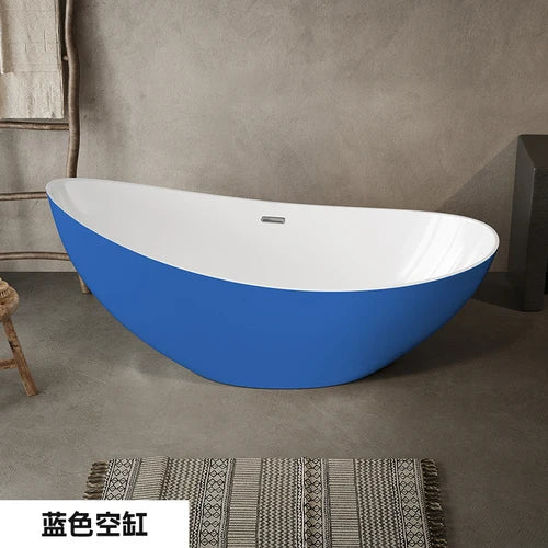 Moon shaped acrylic bathtub seamless hotel home independent bathtub