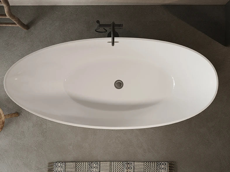 Moon shaped acrylic bathtub seamless hotel home independent bathtub