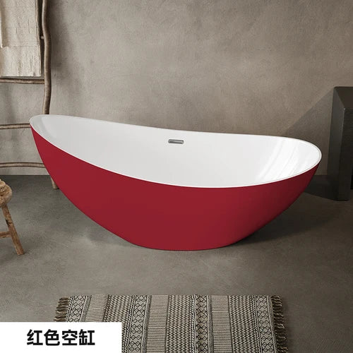Moon shaped acrylic bathtub seamless hotel home independent bathtub
