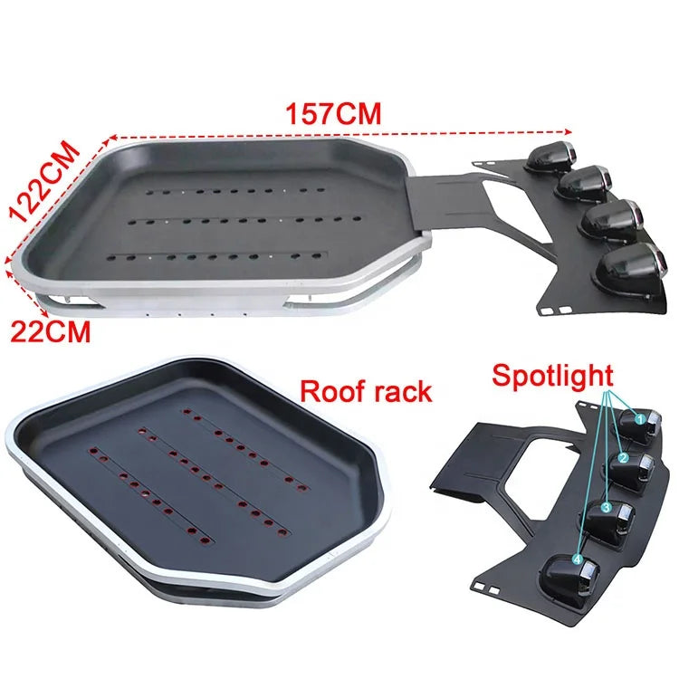 Multifunction Alloy Car Luggage Carrier Rack Roof for Prado