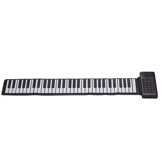 Multifunction Portable Electric 61 Keys Hand Roll Up Piano Flexible Silicone Piano Keyboard Built-in Speaker Rechargeable