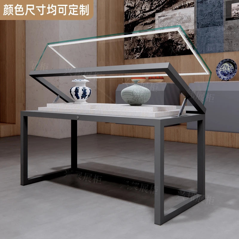 Museum display cabinets, product display cabinets, art display racks, cultural relics, calligraphy, painting, glass cabinets, me