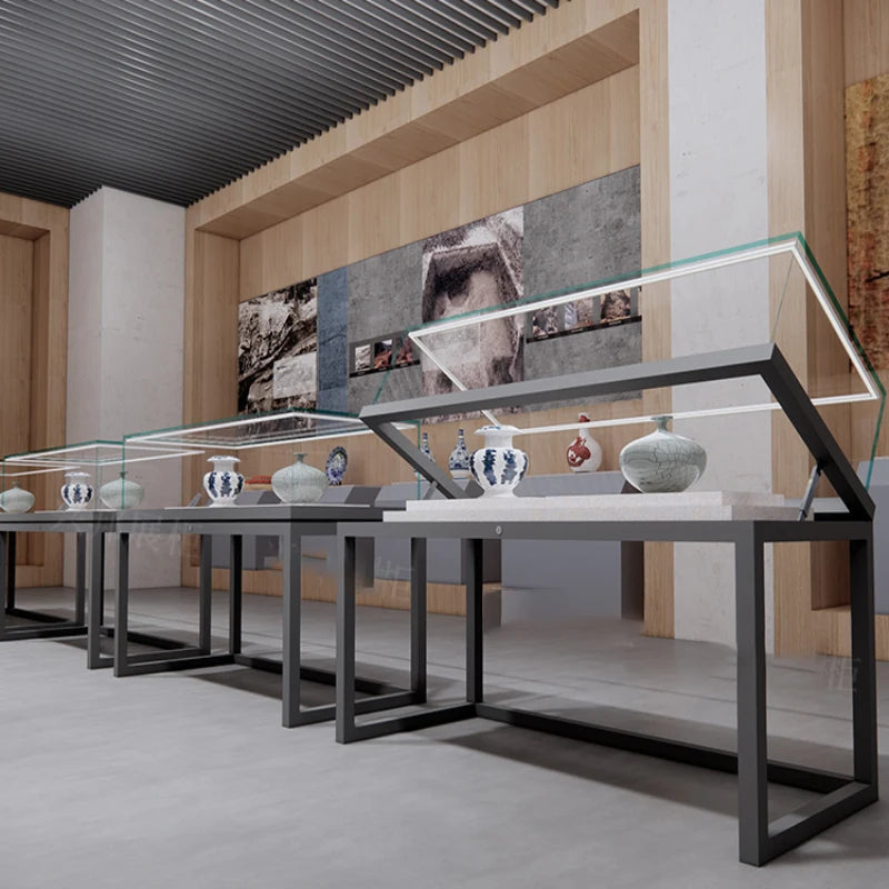 Museum display cabinets, product display cabinets, art display racks, cultural relics, calligraphy, painting, glass cabinets, me