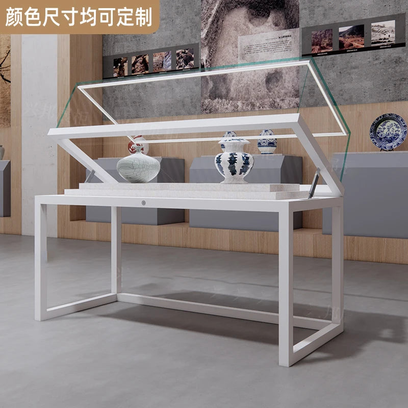 Museum display cabinets, product display cabinets, art display racks, cultural relics, calligraphy, painting, glass cabinets, me