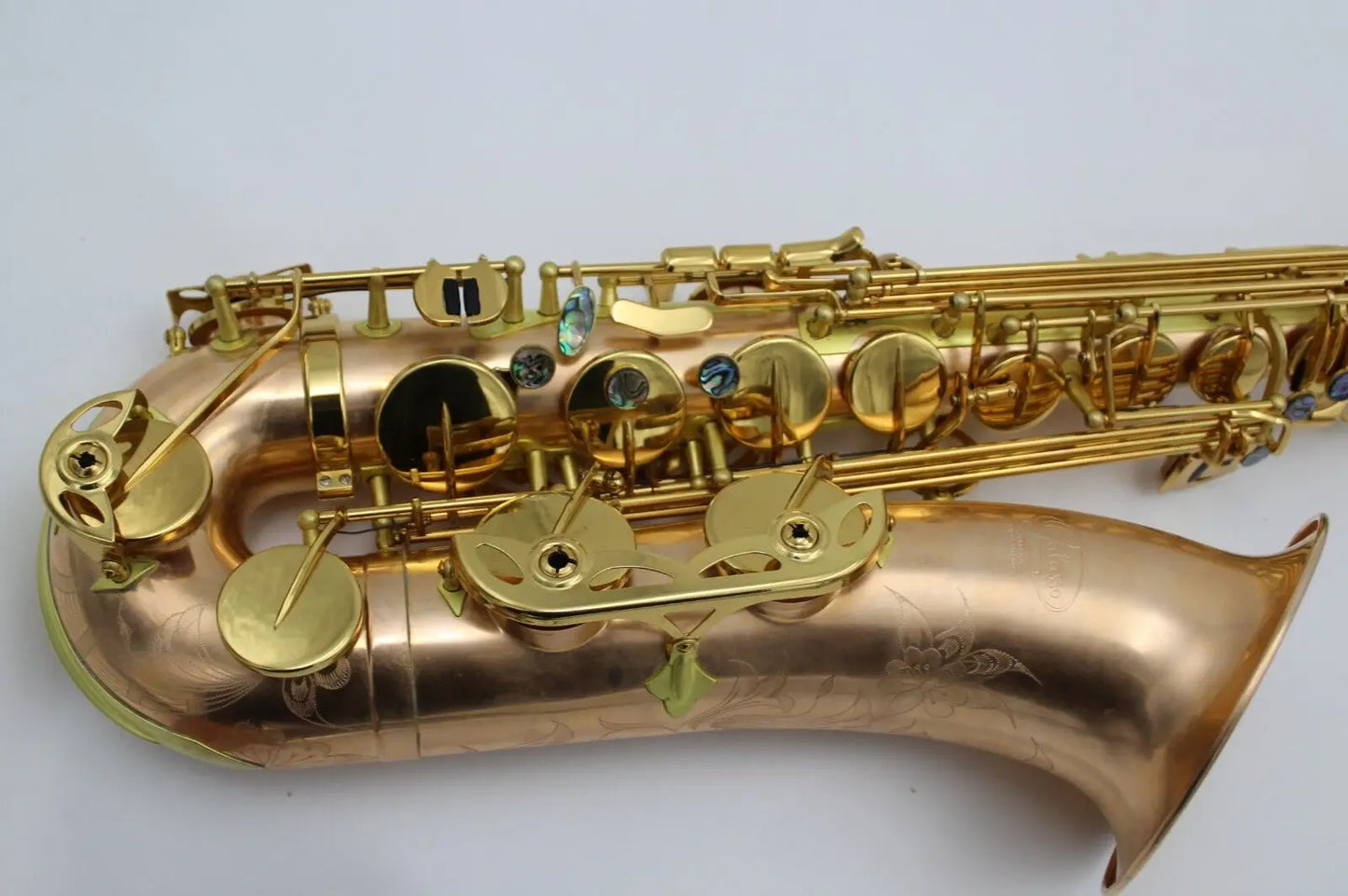 Music rose brass gold brass unlacquered copper tenor saxophone R54 type