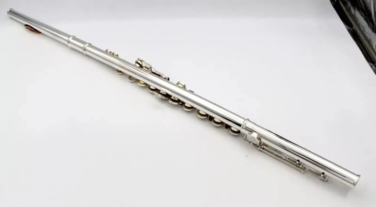 MMOOKA Music solid silver sterling silver body 17 open hole pro use C key flute