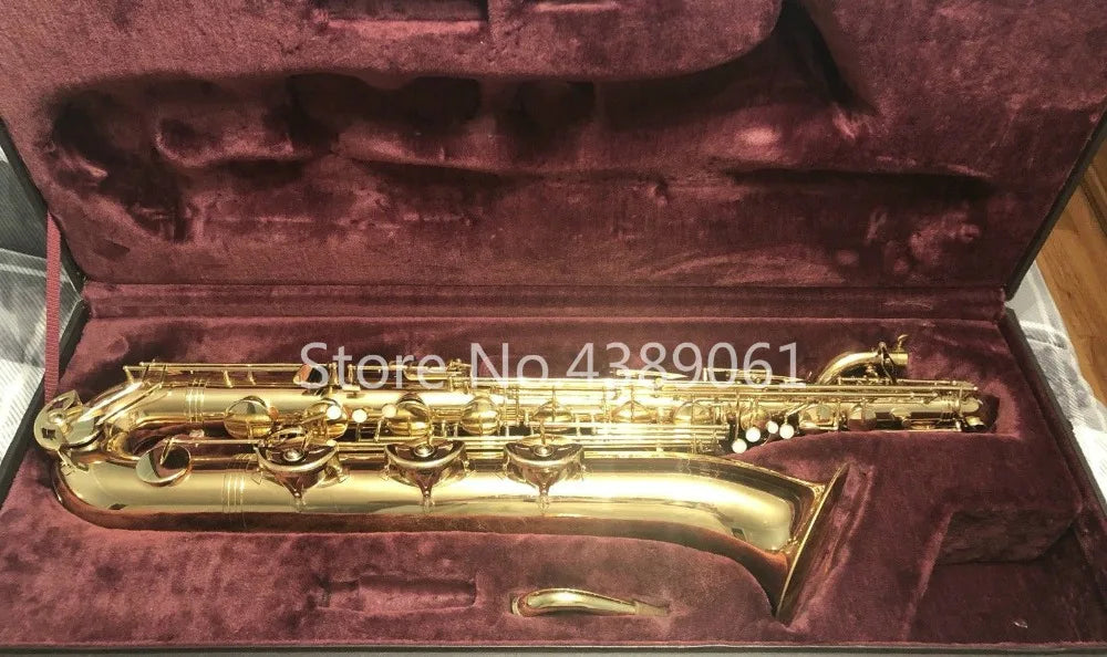 Musical Instrument Jupiter JBS-593 GL  E Flat Baritone Saxophone Brass Gold Lacquer Pearl Button Saxophone With Canvas Case