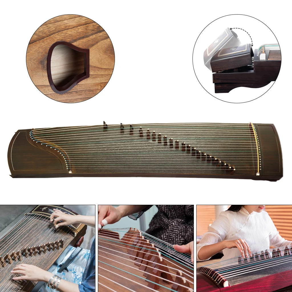 MMOOKA NAOMI 21Strings 163cm Black Sandalwood Guzheng Chinese Zither Koto w/ Full Accessories Professional Performance Easy To Learning