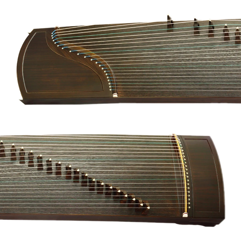 MMOOKA NAOMI 21Strings 163cm Black Sandalwood Guzheng Chinese Zither Koto w/ Full Accessories Professional Performance Easy To Learning