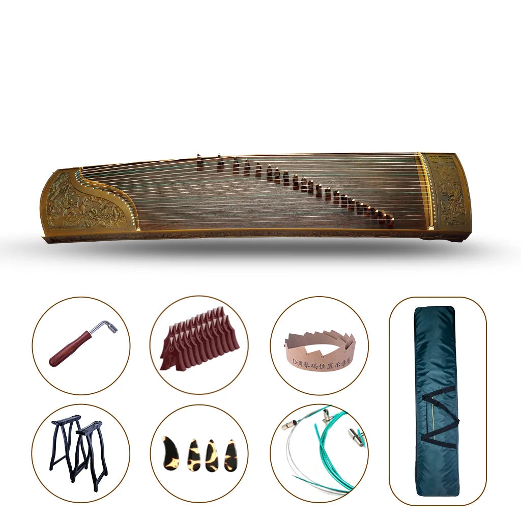MMOOKA NAOMI Aged Nanmu Guzheng Chinese Zither Koto Harp Smooth Touch Feeling And Good Sound With Full Accessories From China Yangzhou