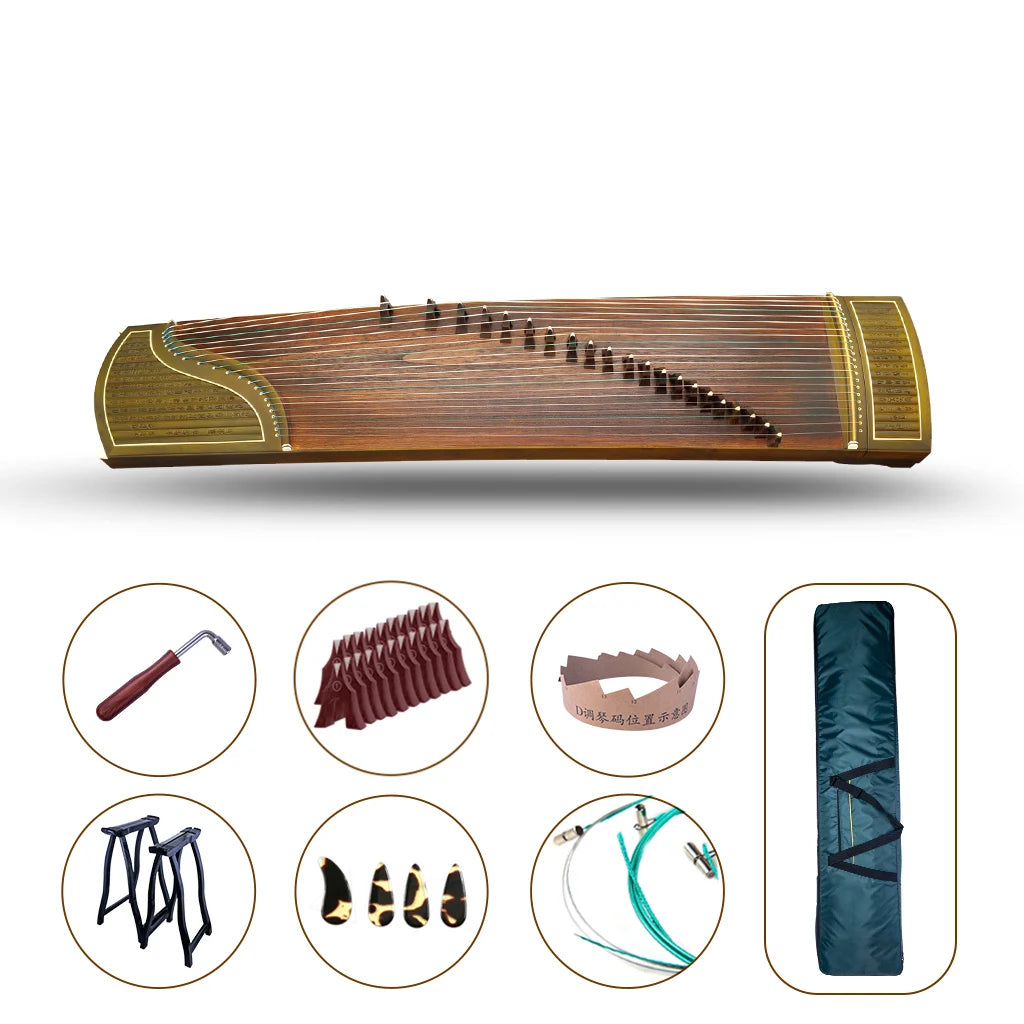 MMOOKA NAOMI Aged Nanmu Guzheng Chinese Zither Koto Harp Smooth Touch Feeling And Good Sound With Full Accessories From China Yangzhou