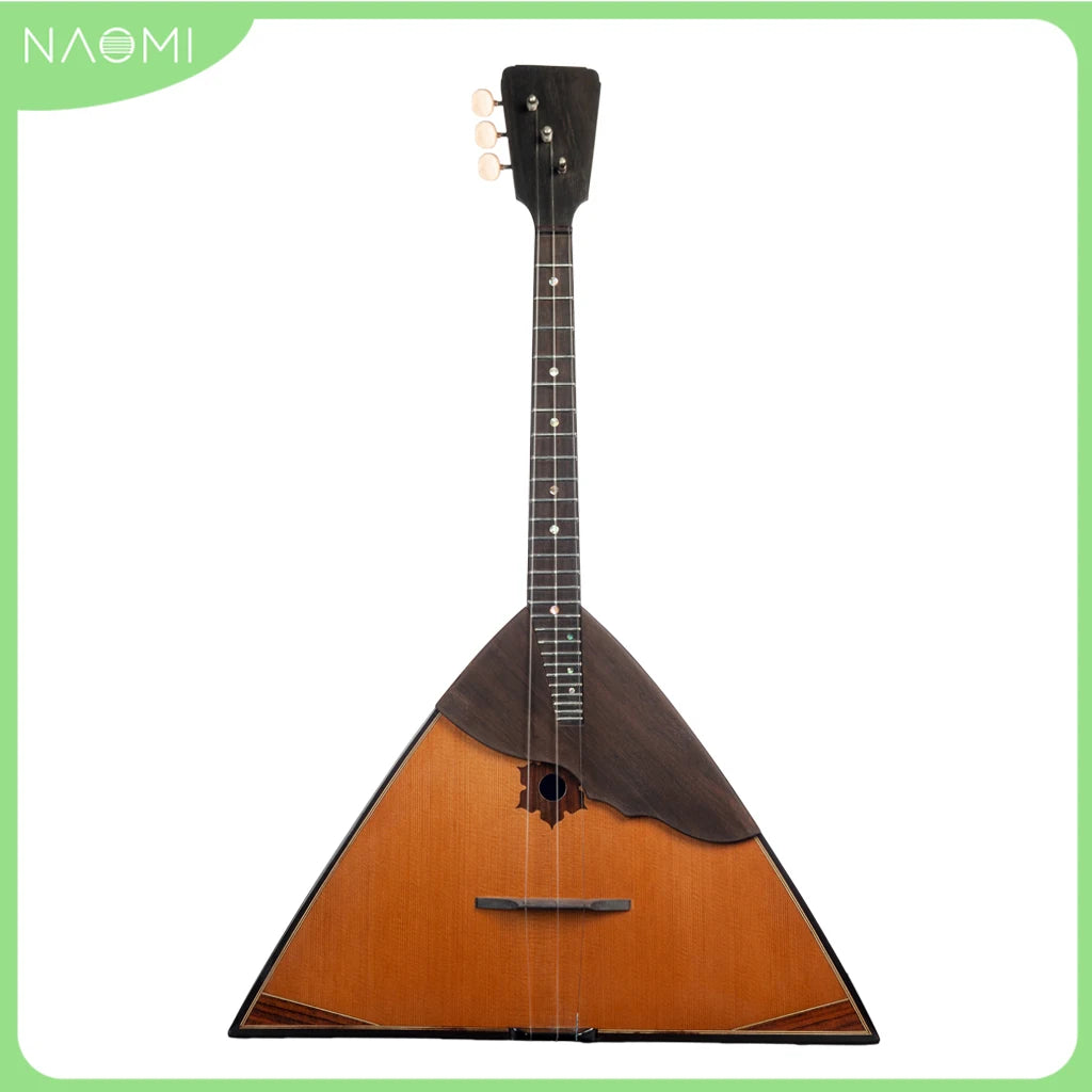 NAOMI Balalaika Spruce Russian Music Instrument Triangular Shape 3 Strings Music Instrument Bala Laika  New