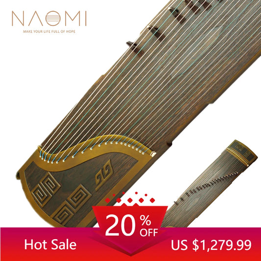 MMOOKA NAOMI Collection Grade 21 Strings Guzheng Aged Nanmu Chinese Zither Instrument W/ Full Accessories For Professional Performance